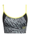 Ea7 Woman Top Lead Size L Polyester, Elastane In Grey