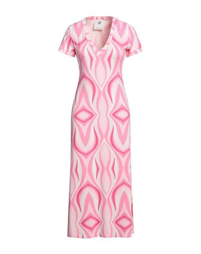 Compagnia Italiana Woman Midi Dress Pink Size 4 Polyester, Elastane
