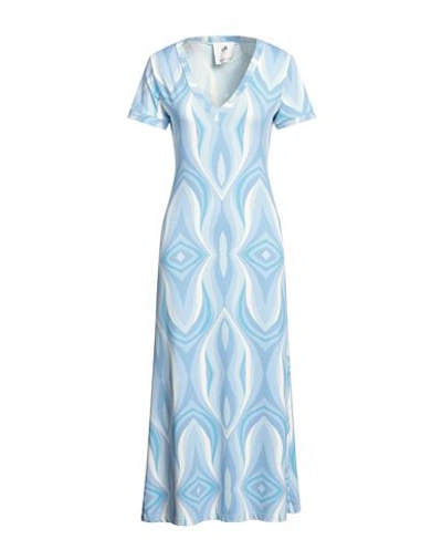 Compagnia Italiana Woman Midi Dress Light Blue Size 4 Polyester, Elastane