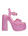 Casadei Woman Sandals Pink Size 11 Textile Fibers In Pink