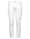 Dondup Man Jeans White Size 38 Cotton, Elastomultiester, Elastane