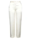 Act N°1 Woman Pants Cream Size 6 Acetate, Viscose In White