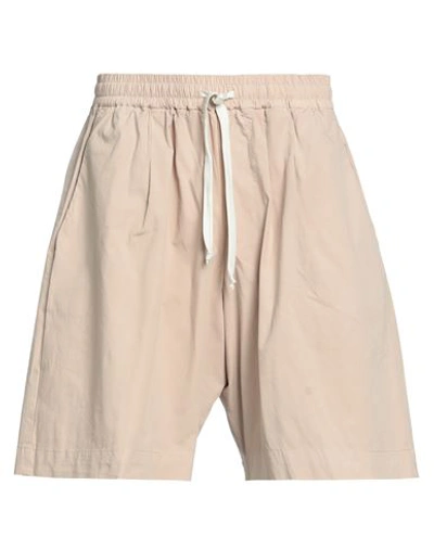 Lucques Man Shorts & Bermuda Shorts Beige Size Xxl Cotton, Elastane