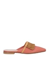 Rodo Woman Mules & Clogs Salmon Pink Size 8 Lambskin In Pink