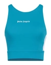 Palm Angels Woman Top Azure Size L Polyamide, Elastane, Polyester In Blue