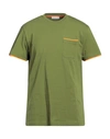 Manuel Ritz Man T-shirt Military Green Size Xl Cotton