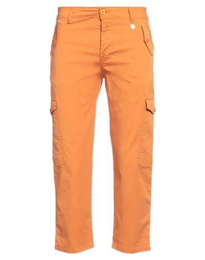 Berna Man Pants Orange Size 30 Cotton, Elastane