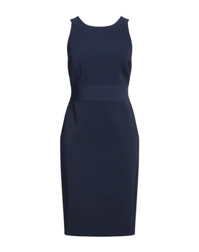 Boutique Moschino Woman Midi Dress Midnight Blue Size 6 Polyester, Elastane