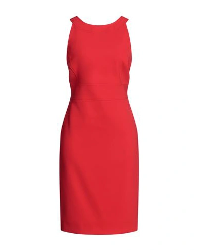 Boutique Moschino Woman Midi Dress Red Size 6 Polyester, Elastane