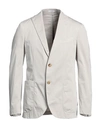 Boglioli Man Blazer Light Grey Size 40 Cotton, Elastane In Grey