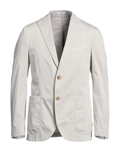 Boglioli Man Blazer Light Grey Size 40 Cotton, Elastane