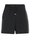 Iceberg Woman Shorts & Bermuda Shorts Black Size 6 Acetate, Silk, Polyester