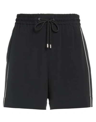 Iceberg Woman Shorts & Bermuda Shorts Black Size 4 Acetate, Silk, Polyester