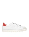 Attimonelli's Man Sneakers White Size 7 Leather In White