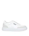 Pollini Man Sneakers White Size 12 Leather In White