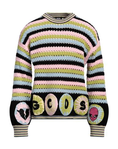 Gcds Man Sweater Military Green Size Xl Cotton