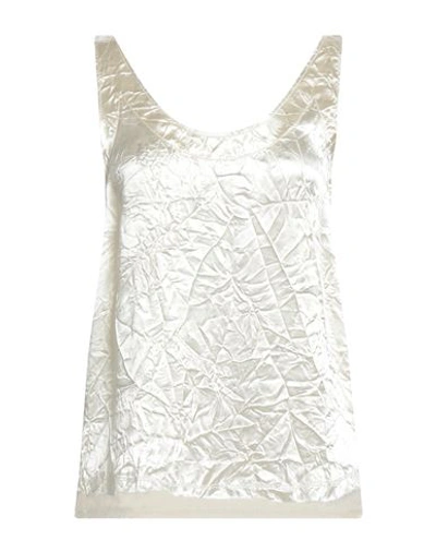 Lanvin Woman Top Cream Size 6 Viscose In White