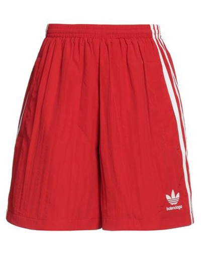Balenciaga X Adidas Woman Shorts & Bermuda Shorts Red Size 2 Polyamide, Polyester