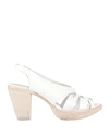 Rocco P . Woman Sandals White Size 10 Leather In White