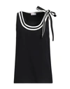 Red Valentino Redvalentino Bow Detailed Sleeveless Tank Top In Black