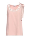 Red Valentino Redvalentino Bow Detailed Sleeveless Tank Top In Pink