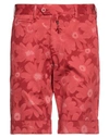 Isaia Man Shorts & Bermuda Shorts Red Size 36 Cotton, Elastane