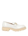 LUCA GROSSI LUCA GROSSI WOMAN LOAFERS WHITE SIZE 7 SOFT LEATHER