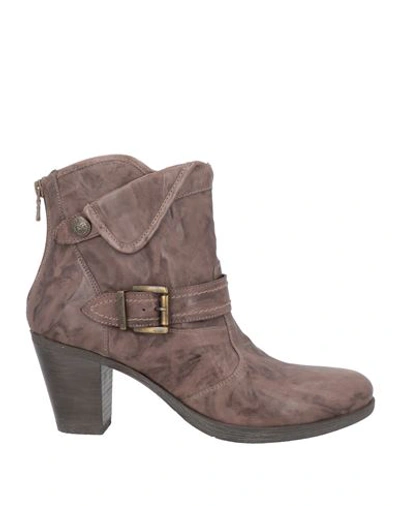 Nero Giardini Woman Ankle Boots Grey Size 9 Leather
