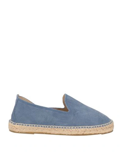 Manebi Manebí Man Espadrilles Pastel Blue Size 9 Soft Leather In Blue
