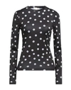 Stine Goya Juno Floral Print Long Sleeve Top In Black