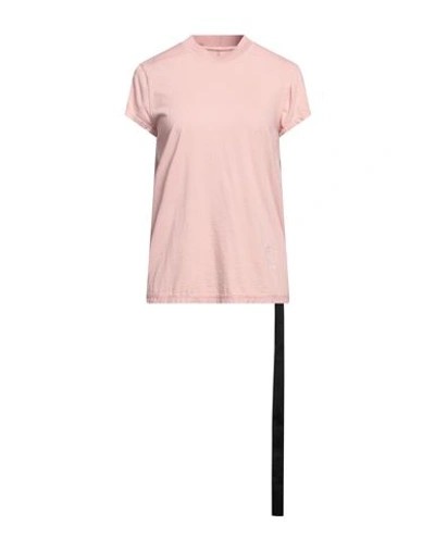Rick Owens Drkshdw Crewneck Cotton T-shirt In Pink