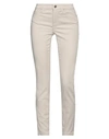 Armani Exchange Woman Pants Beige Size 26 Cotton, Elastane