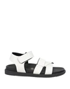 Baldinini Man Sandals Off White Size 13 Leather In Off White