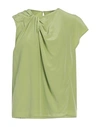 Max Mara Studio Woman Top Green Size 10 Silk In Green