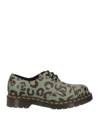 Dr. Martens' Dr. Martens Woman Lace-up Shoes Military Green Size 9 Soft Leather