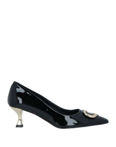 Love Moschino Woman Pumps Black Size 11 Leather