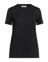 Max Mara Woman T-shirt Black Size L Cotton