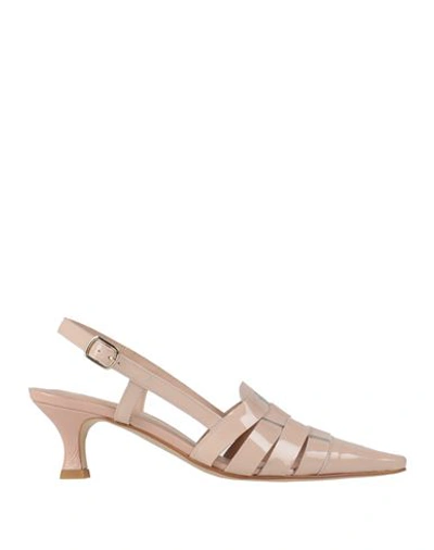 Zinda Woman Pumps Blush Size 11 Leather In Pink