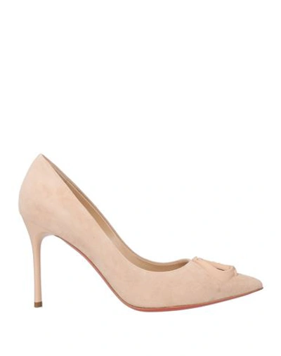 Baldinini Woman Pumps Blush Size 10 Leather In Pink