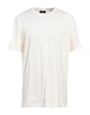 Roberto Collina Man T-shirt Ivory Size 46 Cotton In White