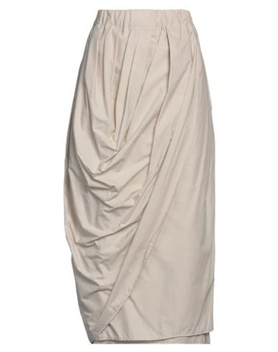 Collection Privèe Collection Privēe? Woman Midi Skirt Beige Size 6 Cotton