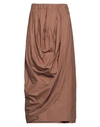 Collection Privèe Collection Privēe? Woman Midi Skirt Brown Size 8 Cotton