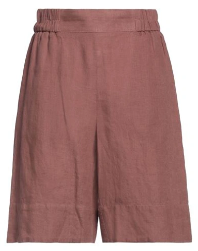 Momoní Woman Shorts & Bermuda Shorts Pastel Pink Size 6 Linen