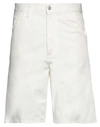 Carhartt Man Shorts & Bermuda Shorts White Size 33 Cotton