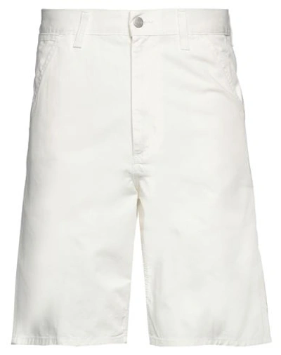 Carhartt Man Shorts & Bermuda Shorts White Size 29 Cotton