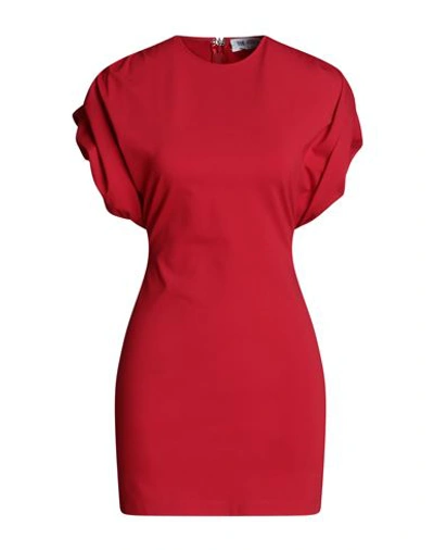 Attico The  Woman Mini Dress Red Size 4 Rayon, Polyamide, Elastane