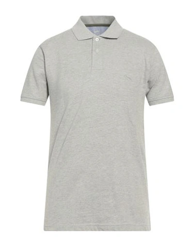Harmont & Blaine Man Polo Shirt Light Grey Size L Cotton, Polyester, Elastane
