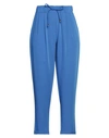 Angela Mele Milano Woman Pants Blue Size M Viscose, Polyester, Elastane