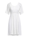 ICONIQUE ICONIQUE WOMAN MINI DRESS WHITE SIZE XL VISCOSE