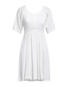 Iconique Woman Mini Dress White Size Xl Viscose In White